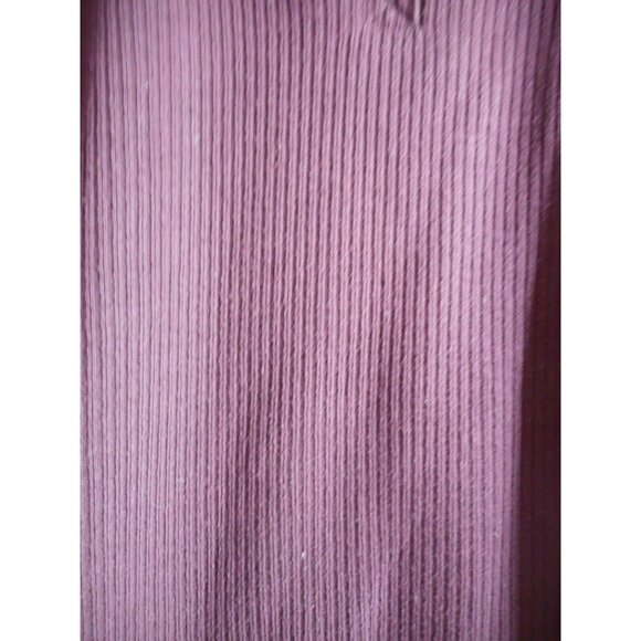 Lane Bryant 26/28 v neck collared ribbed knit Purple Sweater cotton blend - Picture 3 of 4